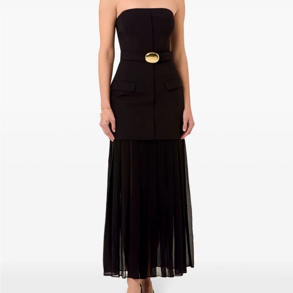 NICHOLAS Dresses & Skirts - NICHOLAS Black Strapless Belted Dress